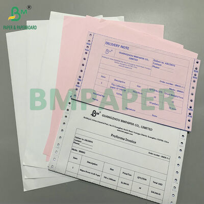 8 x 11' Weiß Blau Rosa 75gm Kohlenstofffreies Kopierpapier Mehrteils-NCR-Papier für Formulare und Rechnungen
