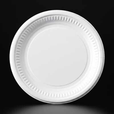 PET-beschichtete Speiseteller aus Papier, weiß, für Lebensmittel