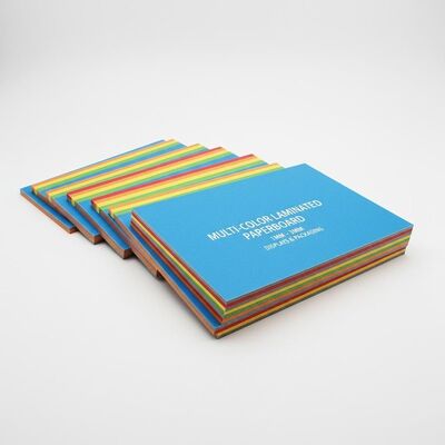 Mehrfarbig laminiertes Kartonpapier 1mm - 3mm für Displays und Verpackungen