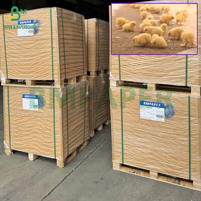 90 Gramm 110 Gramm Braunfarbenes Waterleaf Kraftpapier für den Bauernhofgebrauch 75 cm 90 cm Rolle