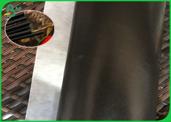 60gsm FSC und FDA-Zertifikat-bedruckbare schwarze Stroh-Nahrungsmittelgrad-Papier-Rolle für Kaffee-oder Milch-Tee