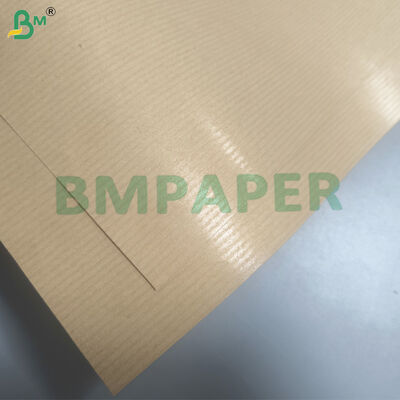 Natural Brown Stripe Kraft Wrapping Paper MG One Side 50gsm