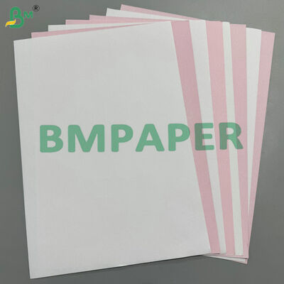 Hochdeckendes antistatisches Haftklebe-Weiß CB Pink CF 70 g/m² 75 g/m² 2-teiliges NCR-Papier für Endlosformulare